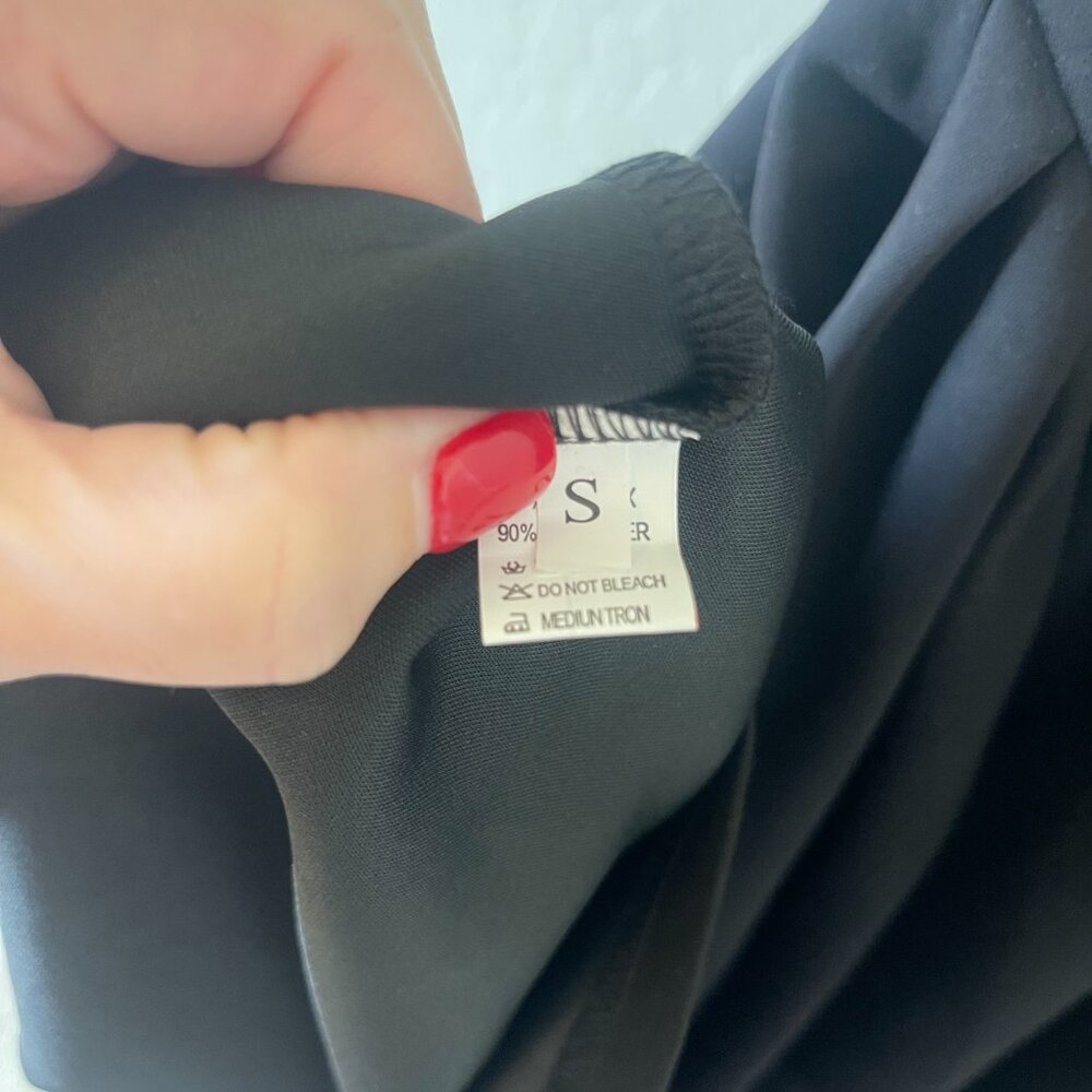 NWOT - Amazon Memorisea Black Square Neck A Line Midi Dress Black - Small - Picture 7 of 9